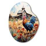 Roaster Barnyard Serenade IV - Asymmetric Metal Wall Art