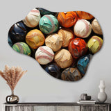 Baseball Collage I - Asymmetric Metal Wall Art