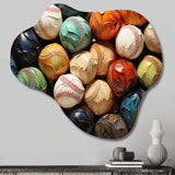 Baseball Collage I - Asymmetric Metal Wall Art