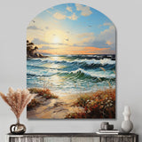 Beach Sand Euphoria III - Asymmetric Metal Wall Art