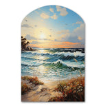 Beach Sand Euphoria III - Asymmetric Metal Wall Art