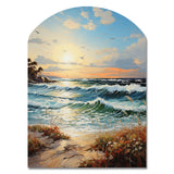 Beach Sand Euphoria III - Asymmetric Metal Wall Art