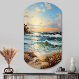 Beach Sand Euphoria III - Asymmetric Metal Wall Art