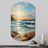 Beach Sand Euphoria III - Asymmetric Metal Wall Art