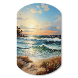 Beach Sand Euphoria III - Asymmetric Metal Wall Art