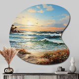 Beach Sand Euphoria III - Asymmetric Metal Wall Art