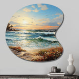 Beach Sand Euphoria III - Asymmetric Metal Wall Art