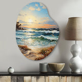 Beach Sand Euphoria III - Asymmetric Metal Wall Art