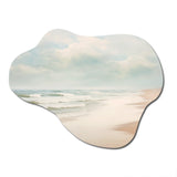 Minimalism Beach Landscape VI - Asymmetric Metal Wall Art