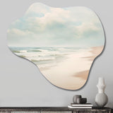 Minimalism Beach Landscape VI - Asymmetric Metal Wall Art