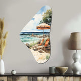 Beach Chairs Photo III - Asymmetric Metal Wall Art