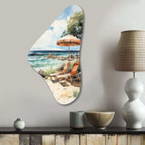 Beach Chairs Photo III - Asymmetric Metal Wall Art