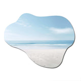 Minimalism Beachside Serenity - Asymmetric Metal Wall Art