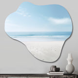 Minimalism Beachside Serenity - Asymmetric Metal Wall Art