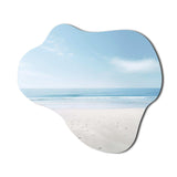 Minimalism Beachside Serenity - Asymmetric Metal Wall Art