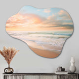 Beach Photo Coastal Tranquility I - Asymmetric Metal Wall Art