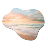 Beach Photo Coastal Tranquility I - Asymmetric Metal Wall Art