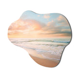 Beach Photo Coastal Tranquility I - Asymmetric Metal Wall Art