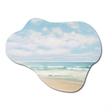 Beach Photo Coastal Tranquility III - Asymmetric Metal Wall Art