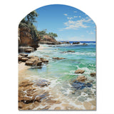 Beach Photo Ocean Escape V - Asymmetric Metal Wall Art