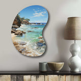 Beach Photo Ocean Escape V - Asymmetric Metal Wall Art