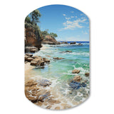 Beach Photo Ocean Escape V - Asymmetric Metal Wall Art