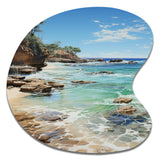 Beach Photo Ocean Escape V - Asymmetric Metal Wall Art