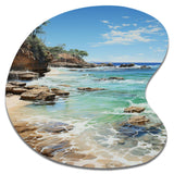 Beach Photo Ocean Escape V - Asymmetric Metal Wall Art