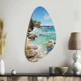 Beach Photo Ocean Escape V - Asymmetric Metal Wall Art