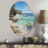 Beach Photo Ocean Escape V - Asymmetric Metal Wall Art