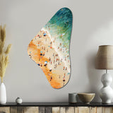 Beach Umbrella Aerial View VI - Asymmetric Metal Wall Art