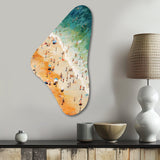 Beach Umbrella Aerial View VI - Asymmetric Metal Wall Art