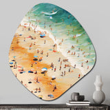 Beach Umbrella Aerial View VI - Asymmetric Metal Wall Art