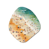 Beach Umbrella Aerial View VI - Asymmetric Metal Wall Art