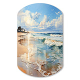 Beach Photo Seaside Reflections V - Asymmetric Metal Wall Art