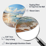 Beach Photo Seaside Reflections V - Asymmetric Metal Wall Art