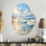 Beach Photo Seaside Reflections V - Asymmetric Metal Wall Art