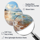 Beach Photo Seaside Reflections V - Asymmetric Metal Wall Art