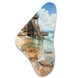 Beach Photo Seaside Reflections VII - Asymmetric Metal Wall Art