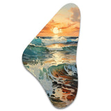 Beach Photo Seaside Reflections VIII - Asymmetric Metal Wall Art