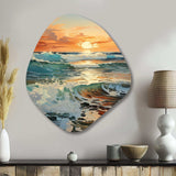 Beach Photo Seaside Reflections VIII - Asymmetric Metal Wall Art