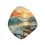 Beach Photo Seaside Reflections VIII - Asymmetric Metal Wall Art