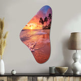 Beach Photo Sunset Serenade III - Asymmetric Metal Wall Art