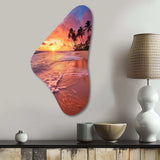 Beach Photo Sunset Serenade III - Asymmetric Metal Wall Art