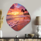 Beach Photo Sunset Serenade III - Asymmetric Metal Wall Art