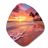 Beach Photo Sunset Serenade III - Asymmetric Metal Wall Art