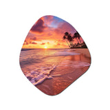 Beach Photo Sunset Serenade III - Asymmetric Metal Wall Art