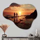 Beach Photo Sunset Serenade X - Asymmetric Metal Wall Art