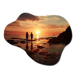 Beach Photo Sunset Serenade X - Asymmetric Metal Wall Art