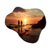 Beach Photo Sunset Serenade X - Asymmetric Metal Wall Art